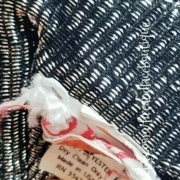 VINTAGE 80S METALLIC LUREX PEPLUM DRESS SZ L XL - Picture 9 of 10